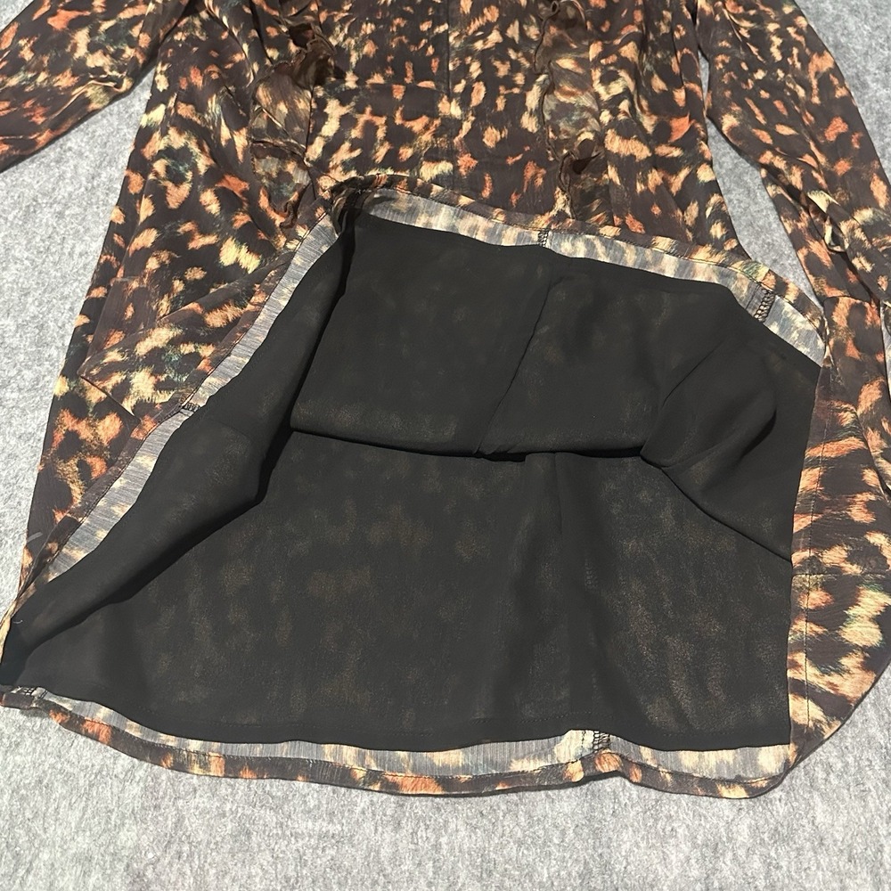 Runaway Brown Leopard-Print Ruffle Mini Dress - Picture 6 of 12